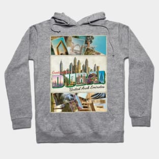 Greetings from Dubai in UAE Vintage style retro souvenir Hoodie